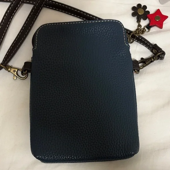 Chala Navy Crossbody Bag with Horse Patch - Picture 2 of 5